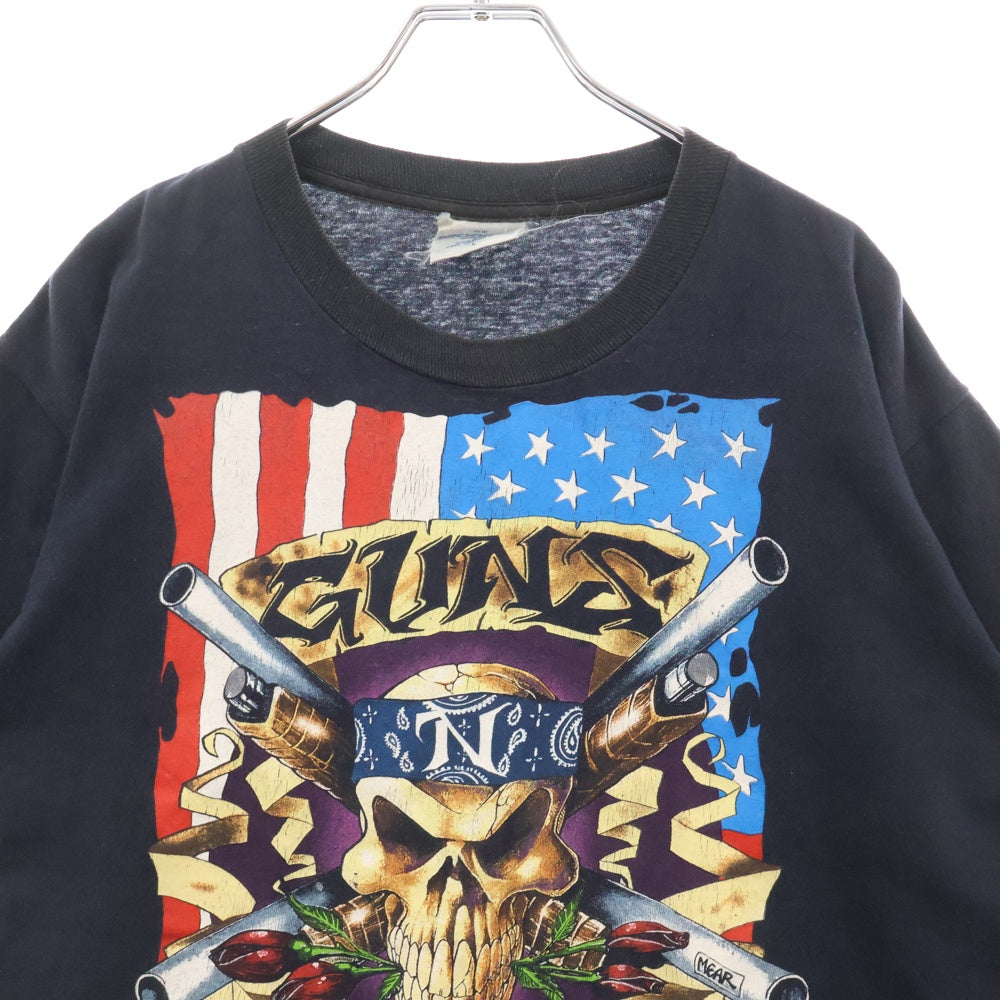 VINTAGE(ヴィンテージ) 90s GUNS N' ROSES 91-92 TOUR ガンズ・アンド・ローゼズ ツアー Tシャツ 半袖カットソー ブラック