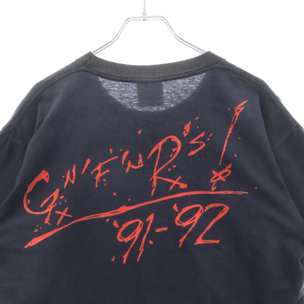 VINTAGE(ヴィンテージ) 90s GUNS N' ROSES 91-92 TOUR ガンズ・アンド・ローゼズ ツアー Tシャツ 半袖カットソー ブラック