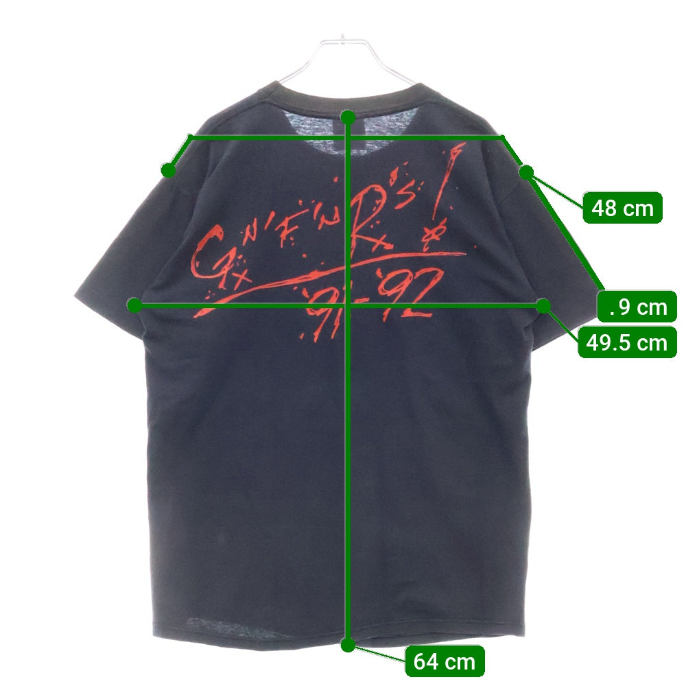 VINTAGE(ヴィンテージ) 90s GUNS N' ROSES 91-92 TOUR ガンズ・アンド・ローゼズ ツアー Tシャツ 半袖カットソー ブラック