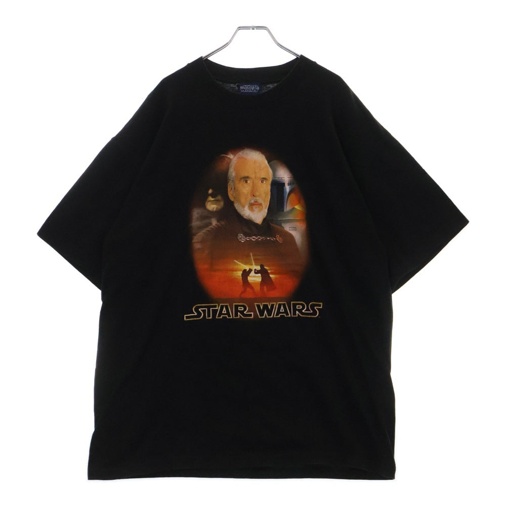 VINTAGE(ヴィンテージ) 90S Star Wars Count Dooku ドゥーク伯爵 プリント 半袖Tシャツ ブラック