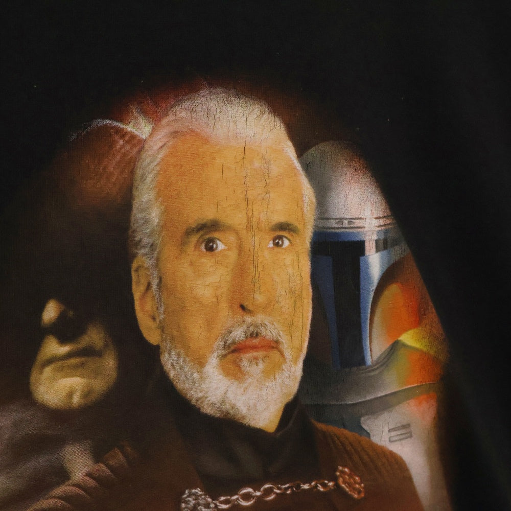 VINTAGE(ヴィンテージ) 90S Star Wars Count Dooku ドゥーク伯爵 プリント 半袖Tシャツ ブラック