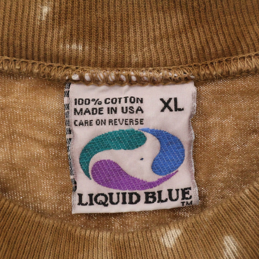 VINTAGE(ヴィンテージ) 90S Star Wars Chewbacca LIQUID BLUE リキッドブルー チューバッカ オーバープリント 半袖Tシャツ ブラウン