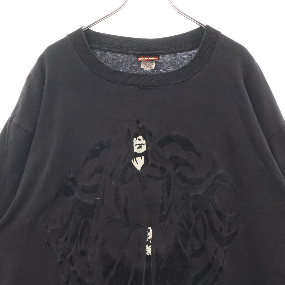 VINTAGE(ヴィンテージ) 90S Star Wars Palpatine パルパティーン 蓄光 フロッキープリント 半袖Tシャツ ブラック