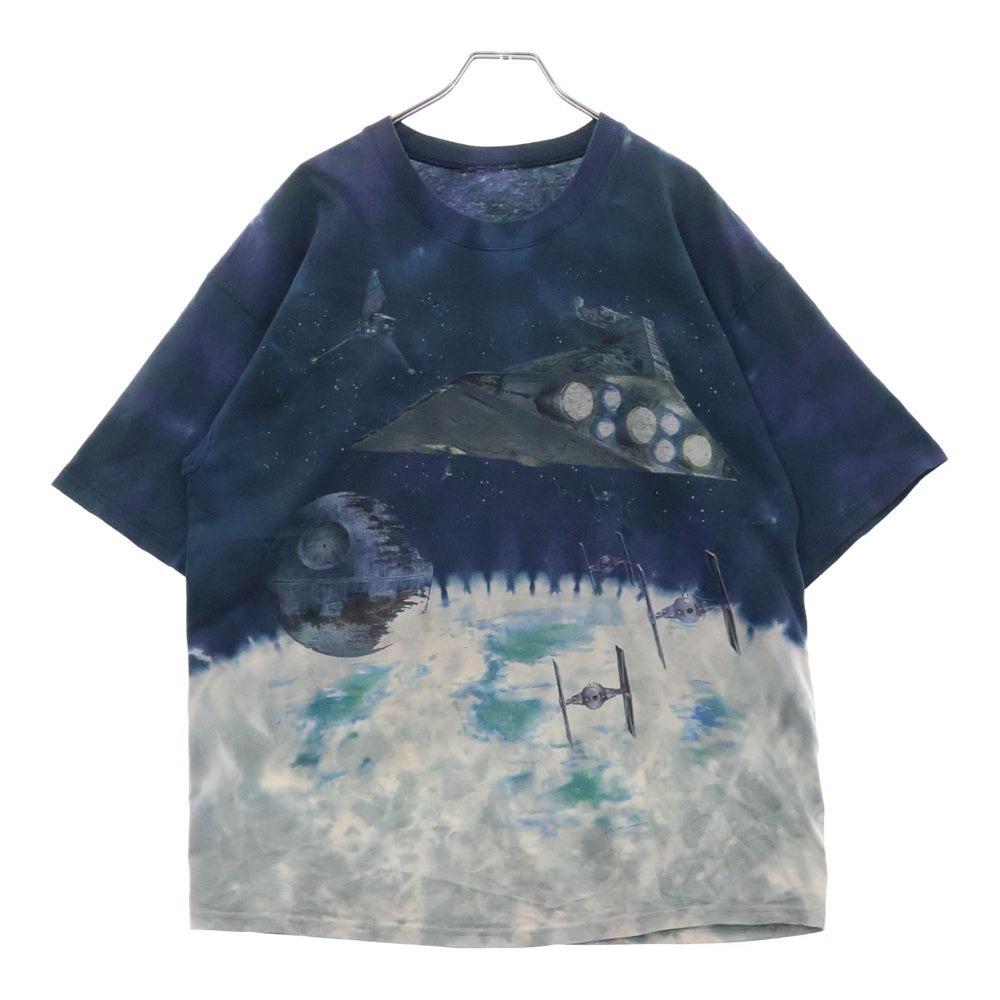 VINTAGE(ヴィンテージ) 90S Star Wars Palpatine LIQUID BLUE リキッドブルー パルパティーン オーバープリント 半袖Tシャツ ブルー