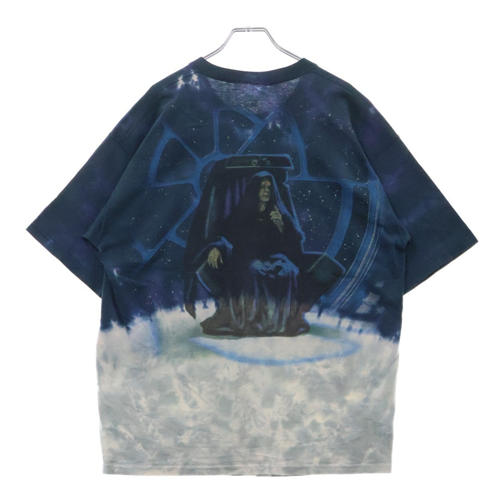 VINTAGE(ヴィンテージ) 90S Star Wars Palpatine LIQUID BLUE リキッドブルー パルパティーン オーバープリント 半袖Tシャツ ブルー