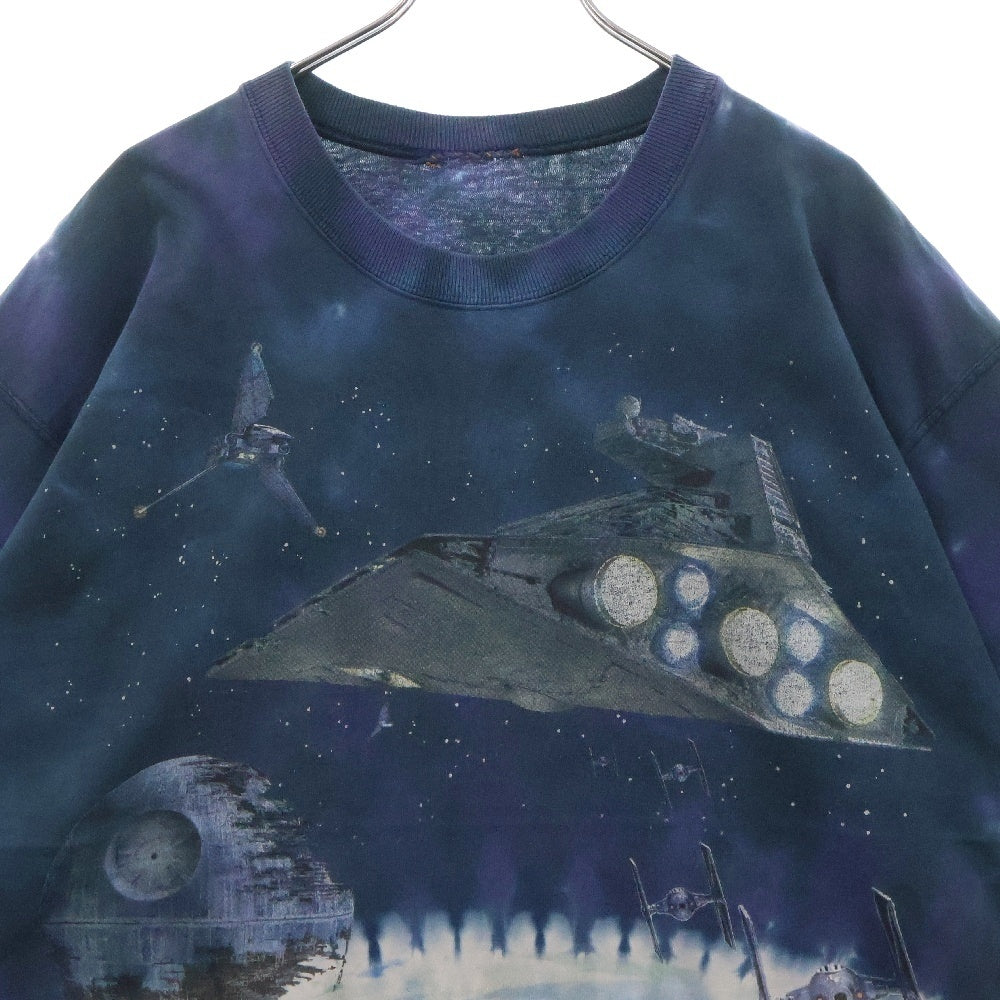 VINTAGE(ヴィンテージ) 90S Star Wars Palpatine LIQUID BLUE リキッドブルー パルパティーン オーバープリント 半袖Tシャツ ブルー