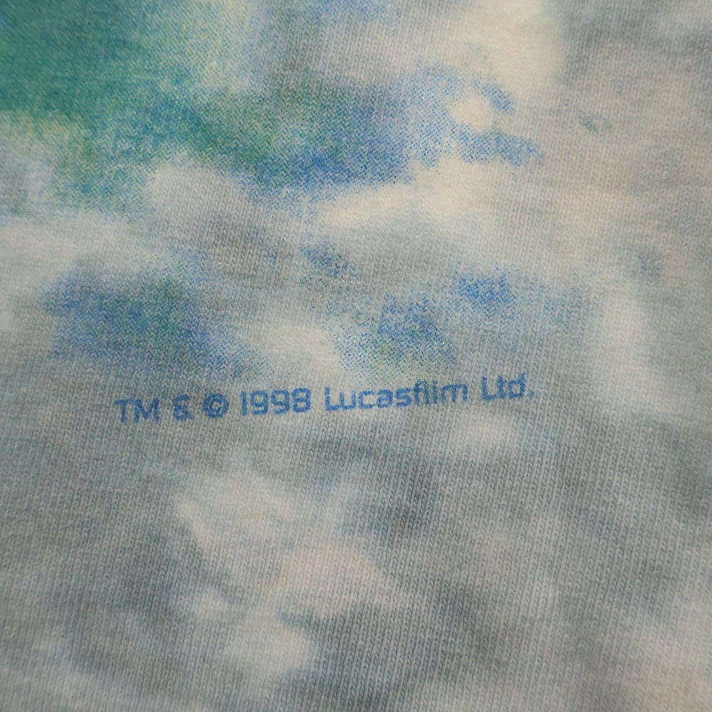 VINTAGE(ヴィンテージ) 90S Star Wars Palpatine LIQUID BLUE リキッドブルー パルパティーン オーバープリント 半袖Tシャツ ブルー