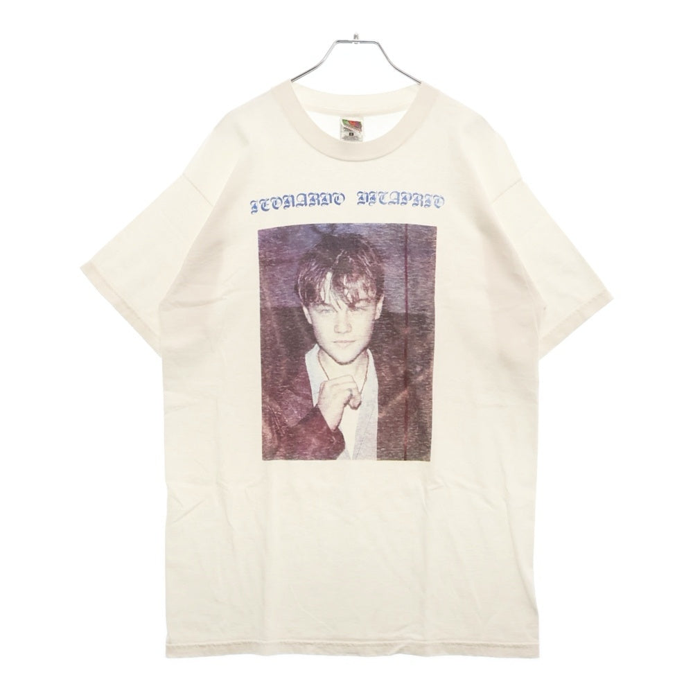 VINTAGE(ヴィンテージ) 00S Leonardo DiCaprio レオナルドディカプリオ オールドイングリッシュ フォトプリント 半袖Tシャツ ホワイト