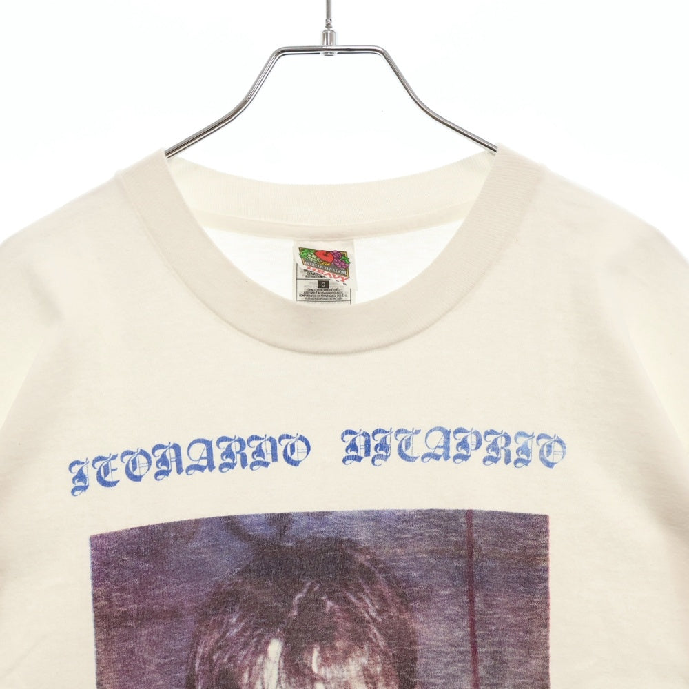 VINTAGE(ヴィンテージ) 00S Leonardo DiCaprio レオナルドディカプリオ オールドイングリッシュ フォトプリント 半袖Tシャツ ホワイト