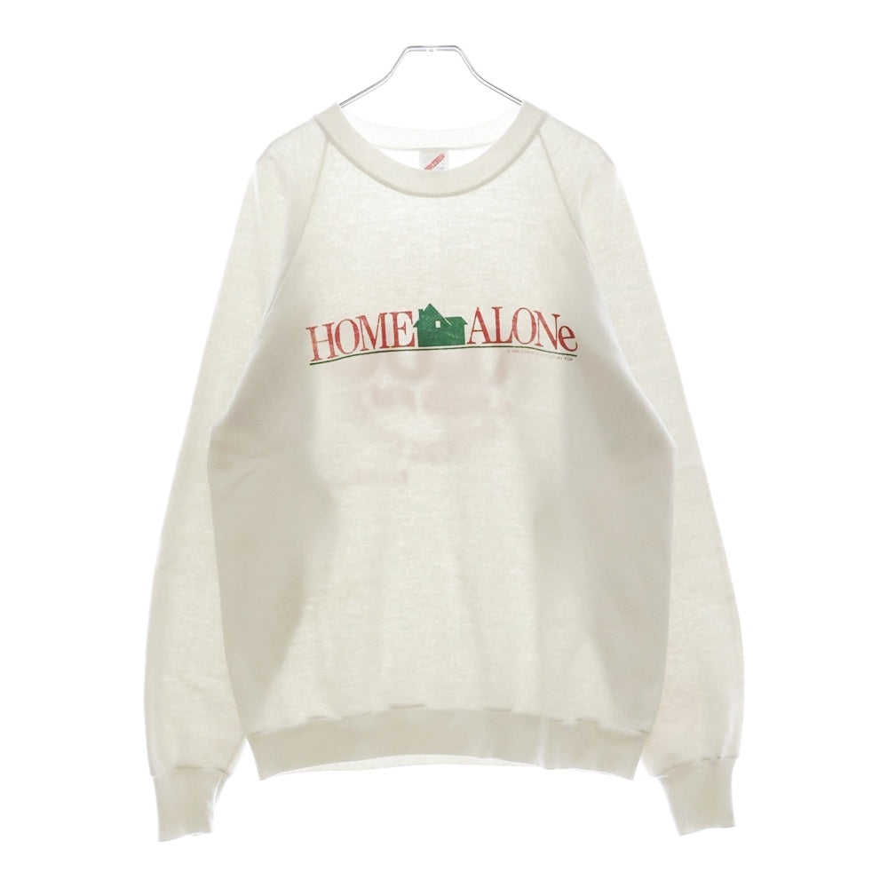 VINTAGE(ヴィンテージ) 90S HOME ALONE ホームアローン プリント ラグランスリーブ クルーネックスウェット ホワイト