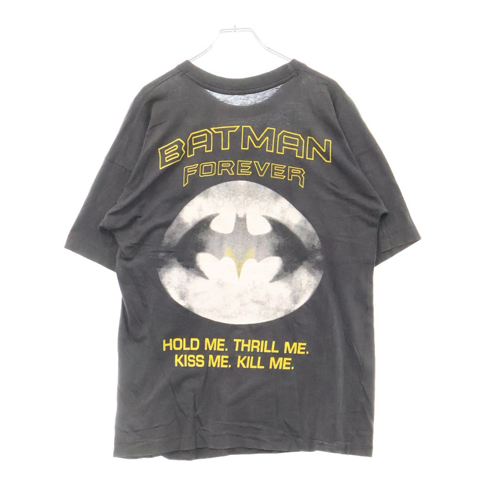 VINTAGE(ヴィンテージ) 90s BATMAN FOREVER PERFORMED BY U2 バットマン 両面プリント Tシャツ 半袖カットソー ブラック