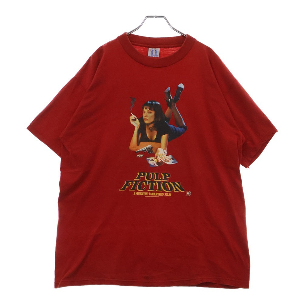 VINTAGE(ヴィンテージ) 90s PULP FICTION パルプフィクション Tシャツ 半袖カットソー レッド