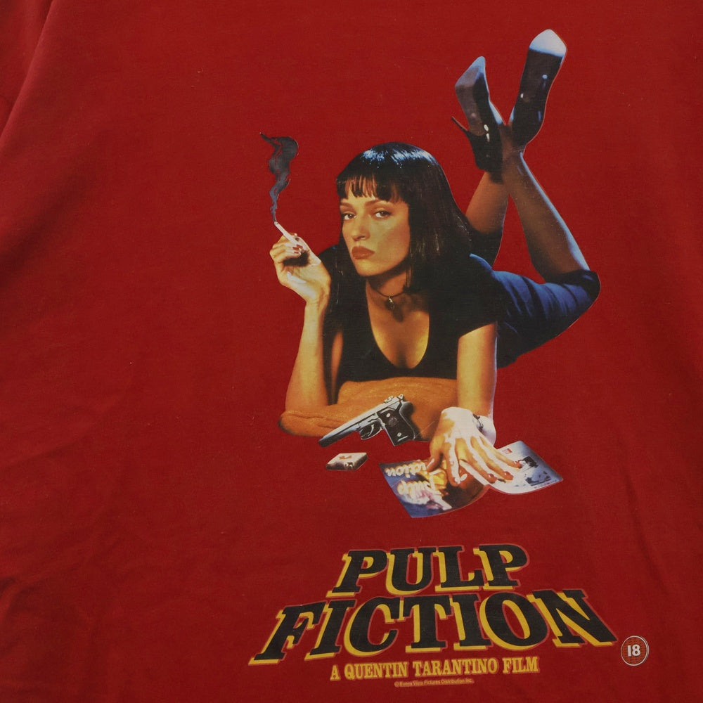 VINTAGE(ヴィンテージ) 90s PULP FICTION パルプフィクション Tシャツ 半袖カットソー レッド
