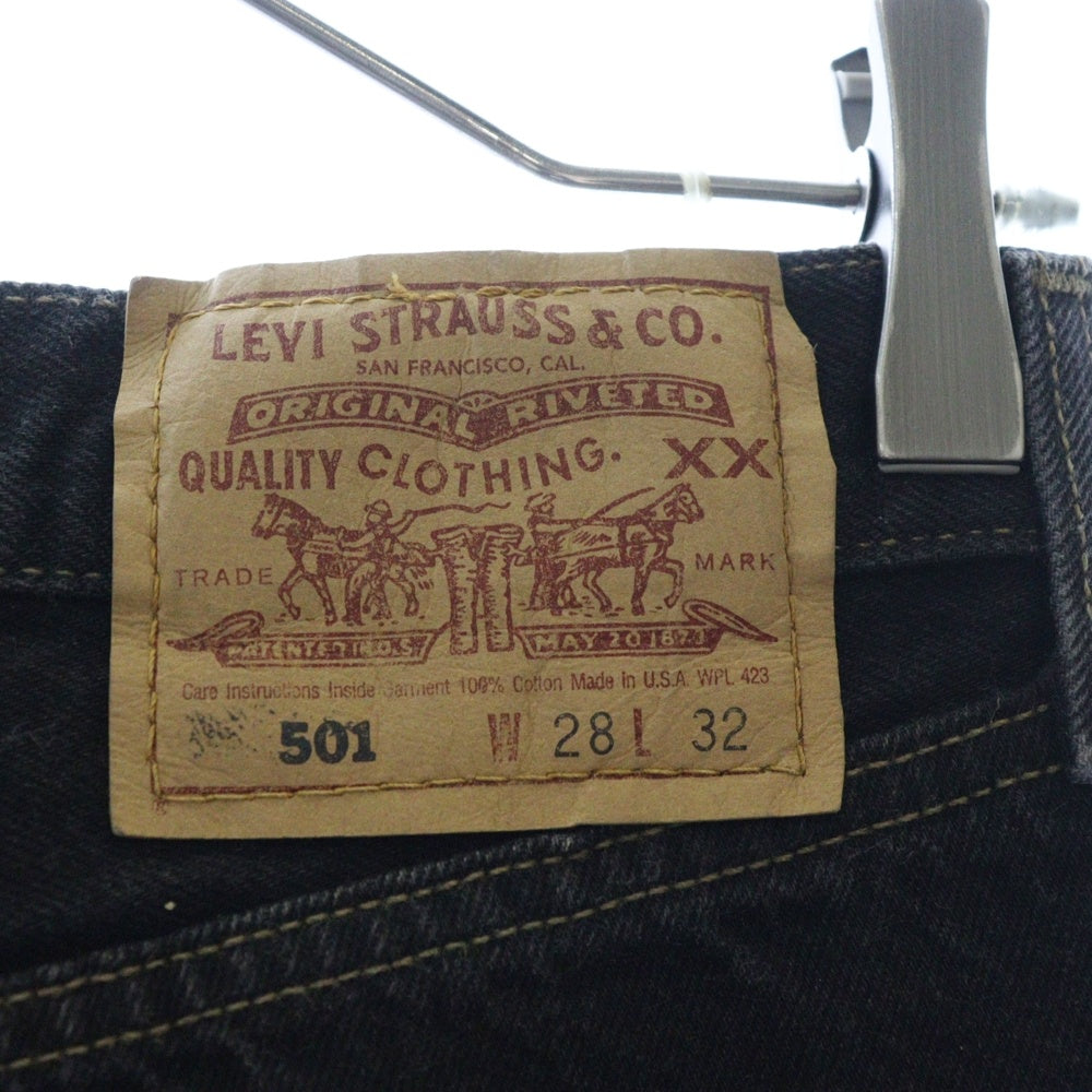Levi's(リーバイス) 90S 501 先染め ブラックデニムパンツ ボタン裏544 ブラック
