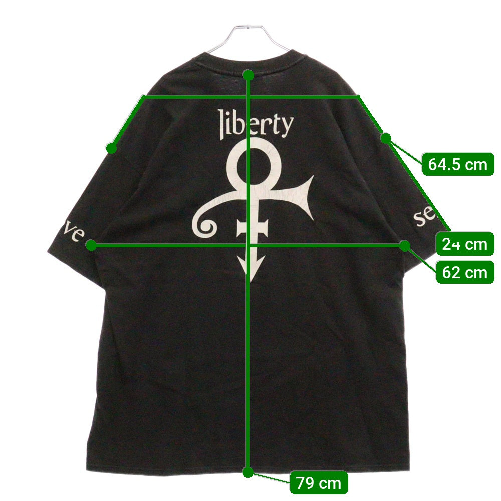 VINTAGE(ヴィンテージ) 90s PRINCE LOVE SYMBOL SEX LOVE LIBERTY TEE プリンス 両面プリント半袖Tシャツ カットソー ブラック