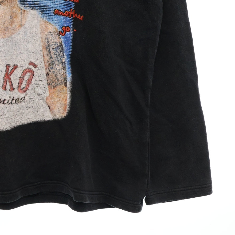 VINTAGE(ヴィンテージ) 90-00s Eminem Boot Hoodie エミネム ブートレグ 両目プリントプルオーバーパーカー フーディー ブラック