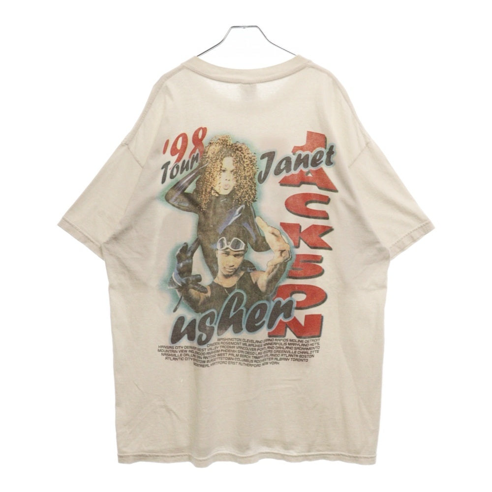 VINTAGE(ヴィンテージ) 90s Janet Jackson TEE ジャネットジャクソン 両面プリント半袖Tシャツ カットソー ホワイト