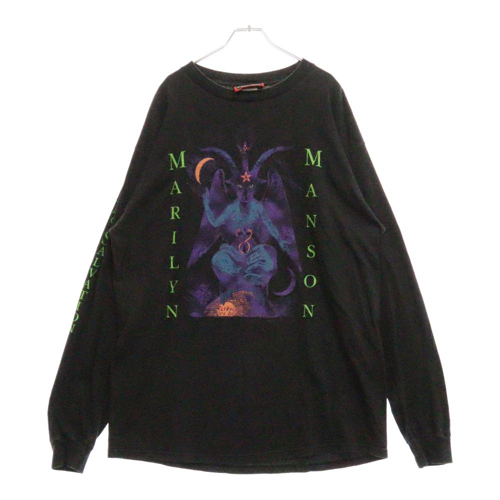 VINTAGE(ヴィンテージ) 90s Marilyn Manson When I'm God Everyone Dies LS TEE マリリンマンソン 両面プリント長袖Tシャツ 長袖カットソー ブラック