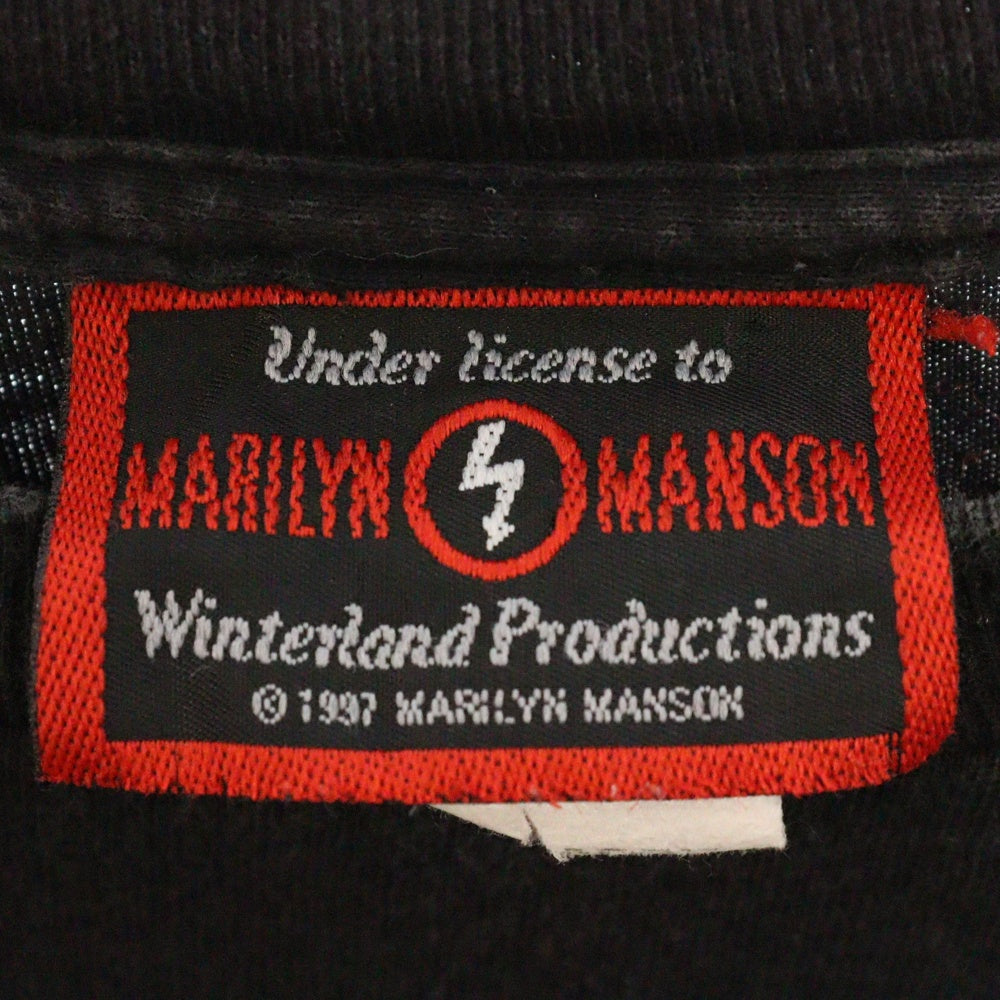 VINTAGE(ヴィンテージ) 90s Marilyn Manson When I'm God Everyone Dies LS TEE マリリンマンソン 両面プリント長袖Tシャツ 長袖カットソー ブラック