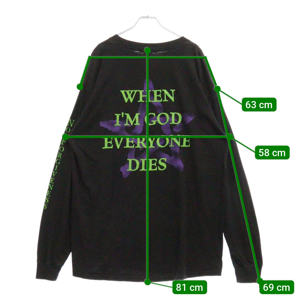 VINTAGE(ヴィンテージ) 90s Marilyn Manson When I'm God Everyone Dies LS TEE マリリンマンソン 両面プリント長袖Tシャツ 長袖カットソー ブラック