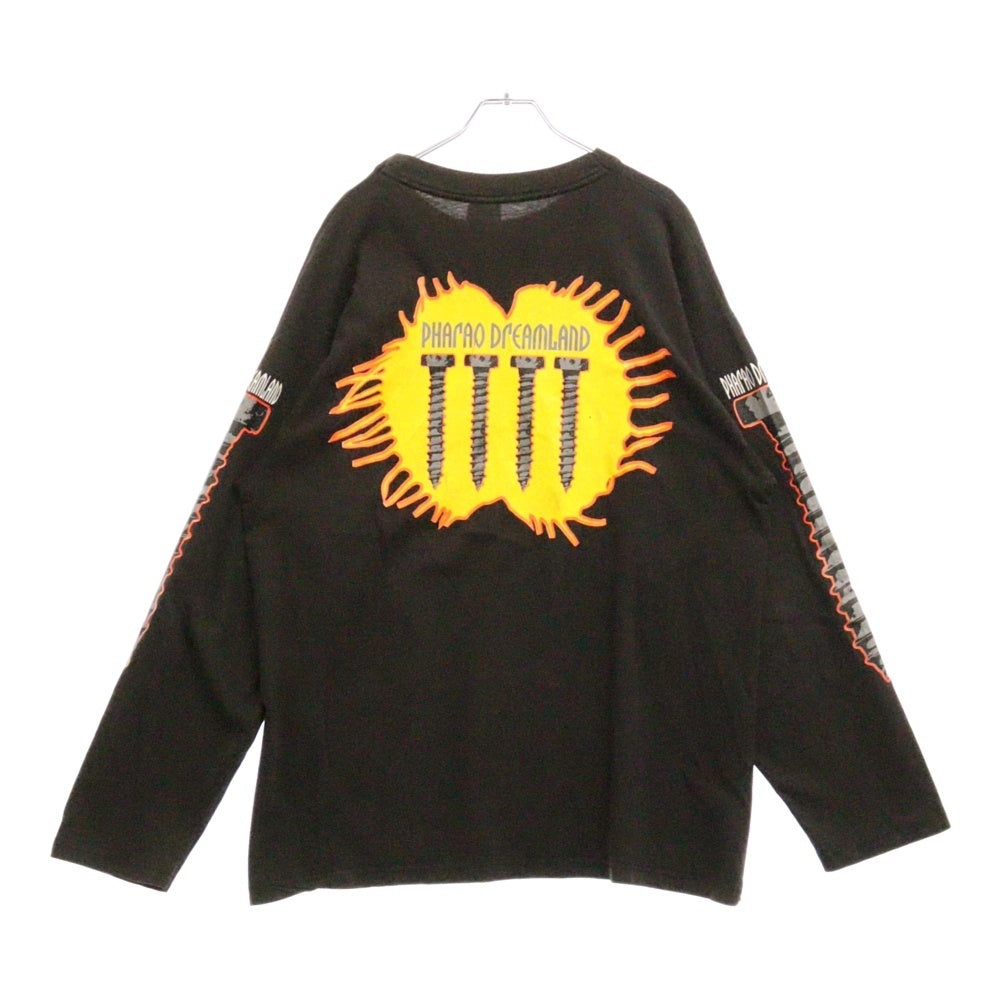 VINTAGE(ヴィンテージ) 90s Pharao Dreamland LS TEE 袖プリント両面長袖Tシャツ 長袖カットソー ブラック