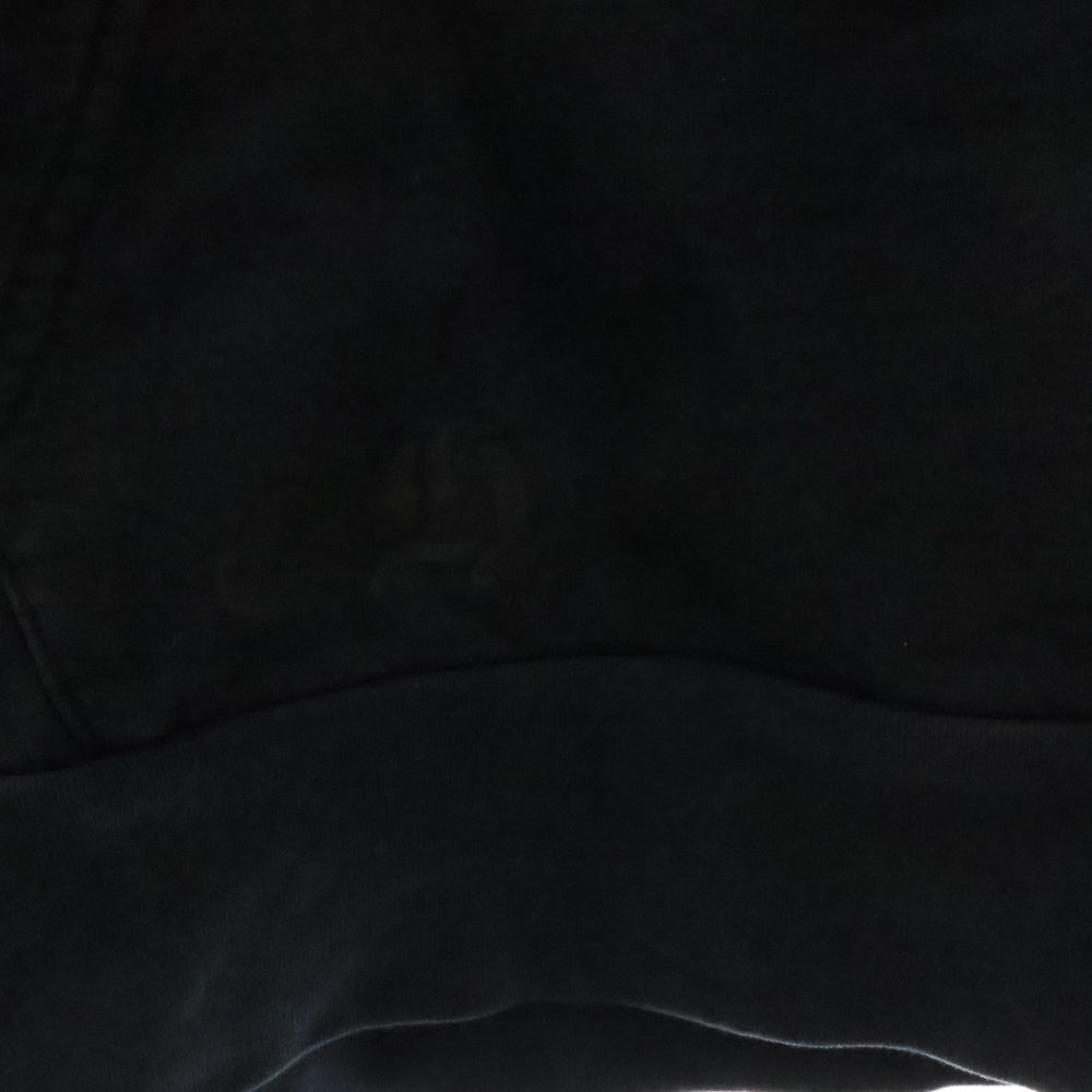 CHROME HEARTS(クロムハーツ) Horseshoe L/S Tee バックホースシュー 袖フローラルクロスプリント プルオーバーパーカー ブラック