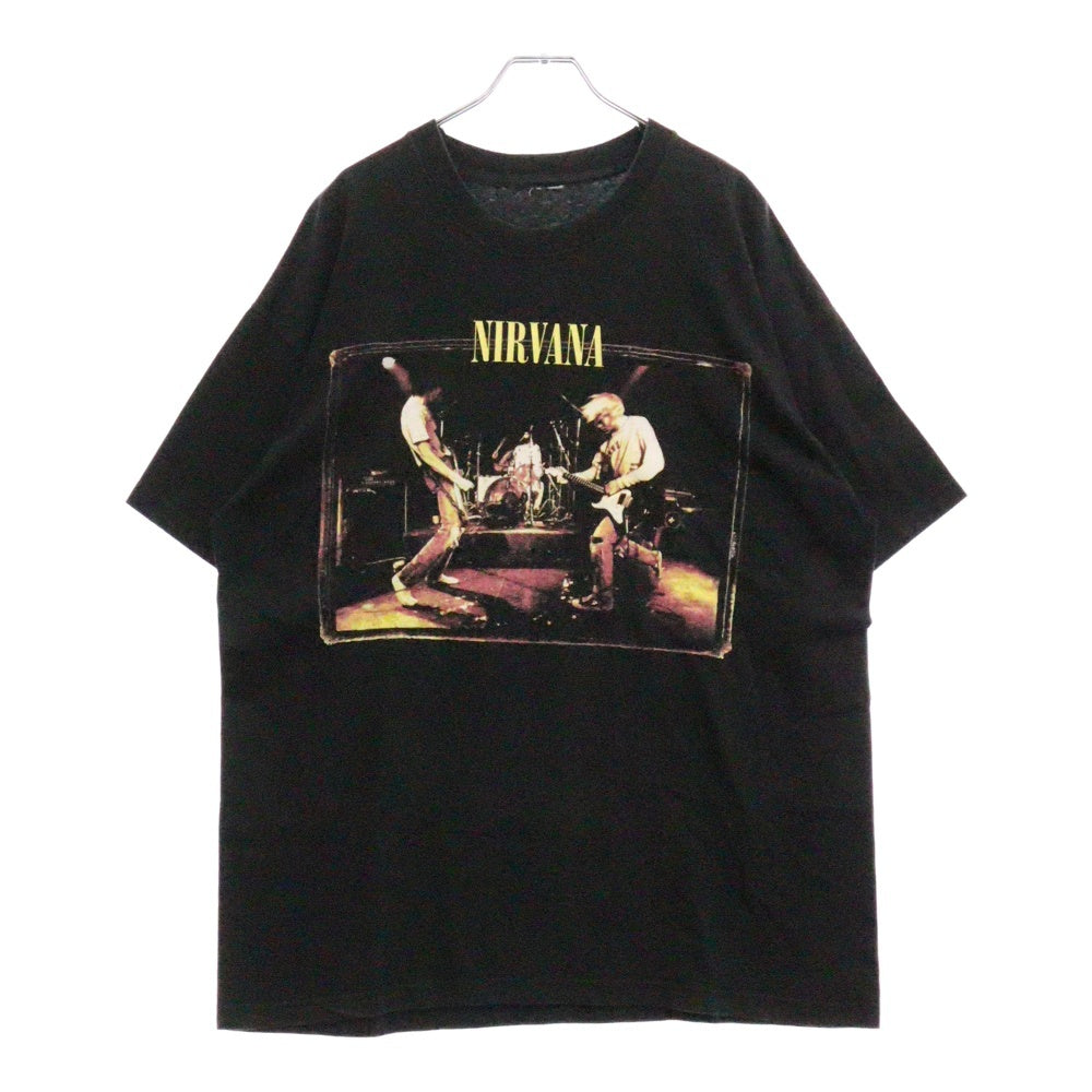 VINTAGE(ヴィンテージ) 00s NIRVANA FROM THE MUDDY BANKS OF THE WISHKAH TEE ニルヴァーナ カートコバーン 両面プリント半袖Tシャツ カットソー ブラック