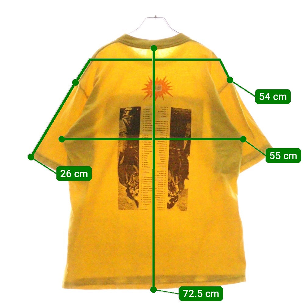 VINTAGE(ヴィンテージ) 90s R.E.M 1995 TOUR Tシャツ 半袖カットソー イエロー