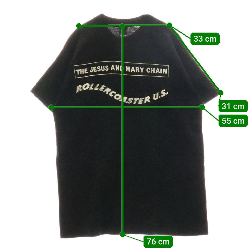 VINTAGE(ヴィンテージ) 90s THE JESUS AND MARY CHAIN ROLLERCOASTER ジーザス&メリーチェイン Tシャツ 半袖カットソー ブラック
