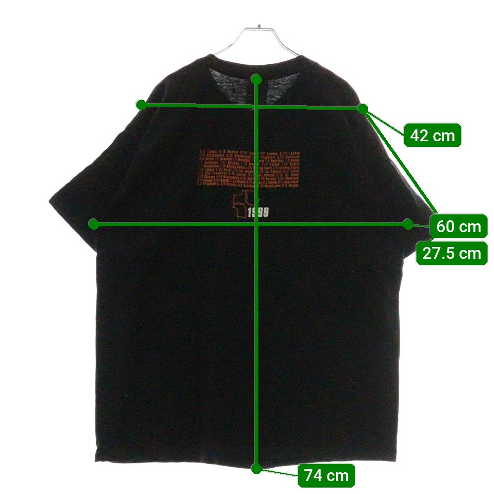 VINTAGE(ヴィンテージ) 90s R.E.M 1999 TOUR Tシャツ 半袖カットソー ブラック