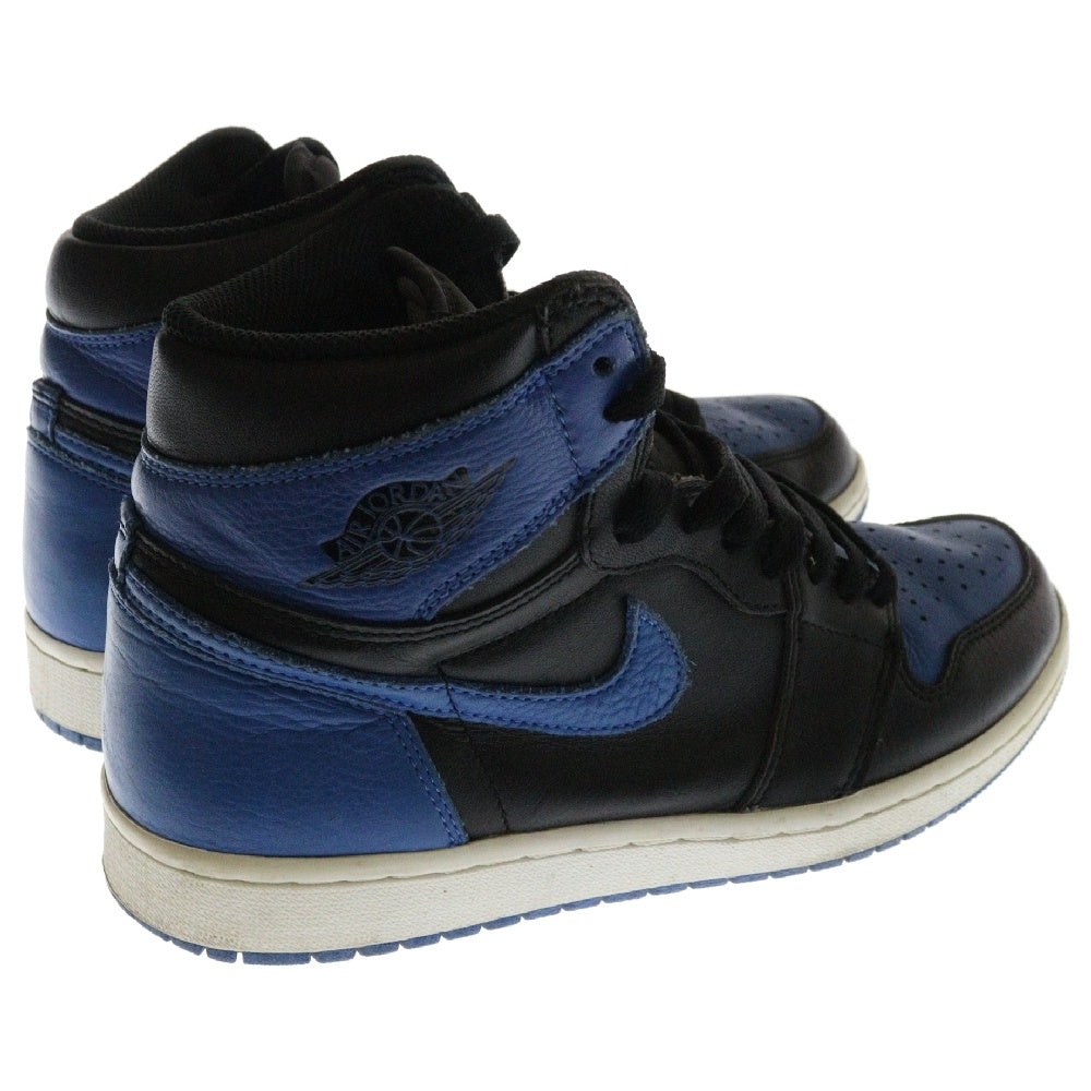 NIKE(ナイキ) AIR JORDAN 1 RETRO HIGH OG ROYAL 555088‐007 エアジョーダン1レトロ ロイヤル ハイカットスニーカー ブラック/ブルー US8.5/26.5cm