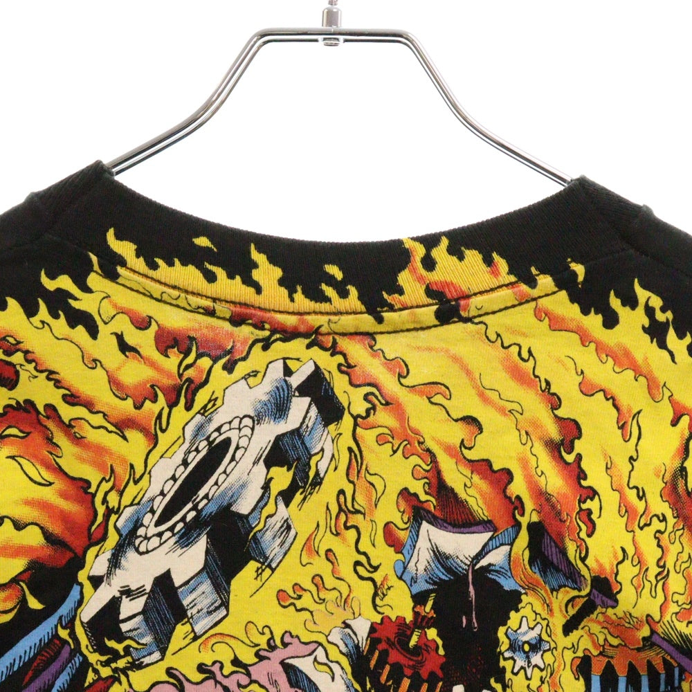 VINTAGE(ヴィンテージ) 90s Marvel Wolverine X-Men Overload Weapon AOP WOLVERINE LIQUID BLUE リキッドブルー ウルヴァリン オーバープリント 半袖Tシャツ ブラック