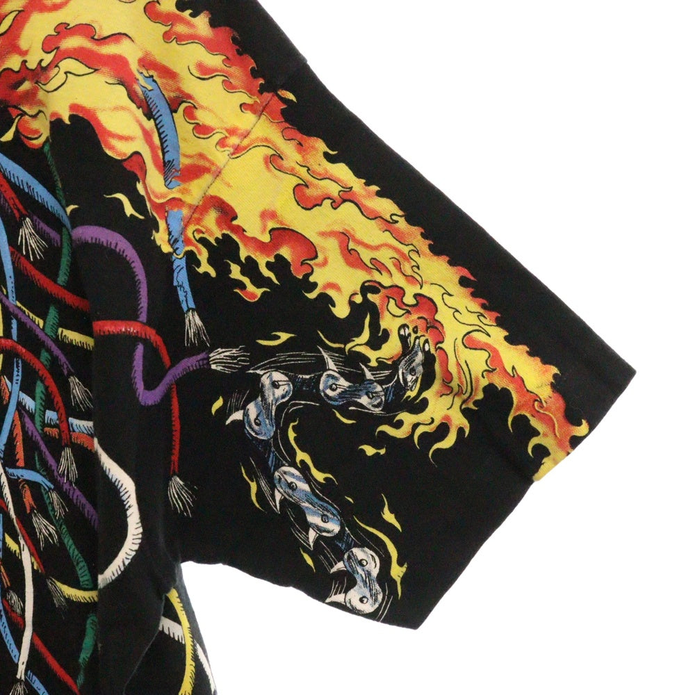 VINTAGE(ヴィンテージ) 90s Marvel Wolverine X-Men Overload Weapon AOP WOLVERINE LIQUID BLUE リキッドブルー ウルヴァリン オーバープリント 半袖Tシャツ ブラック