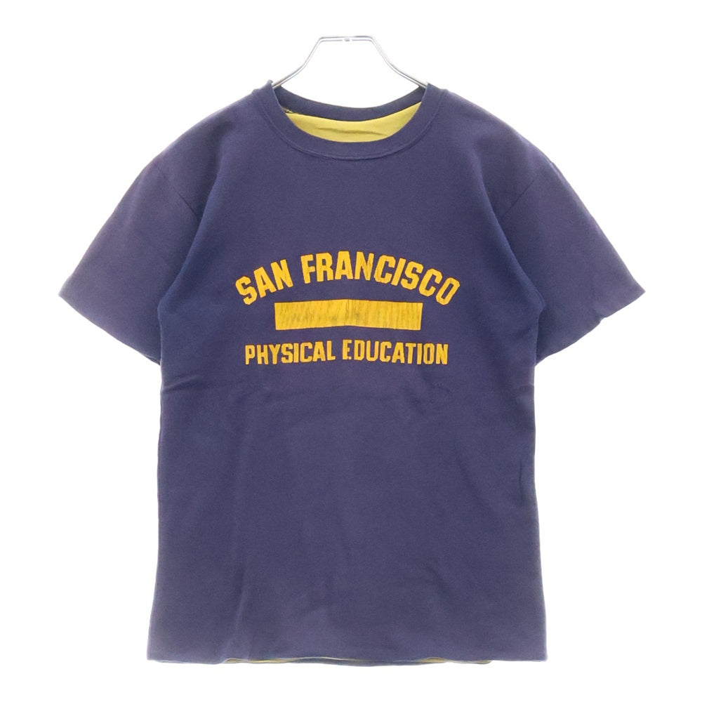 VINTAGE(ヴィンテージ) 70s SAN FRANCISCO サンフランシスコ ダブルフェイス Tシャツ 半袖カットソー ネイビー