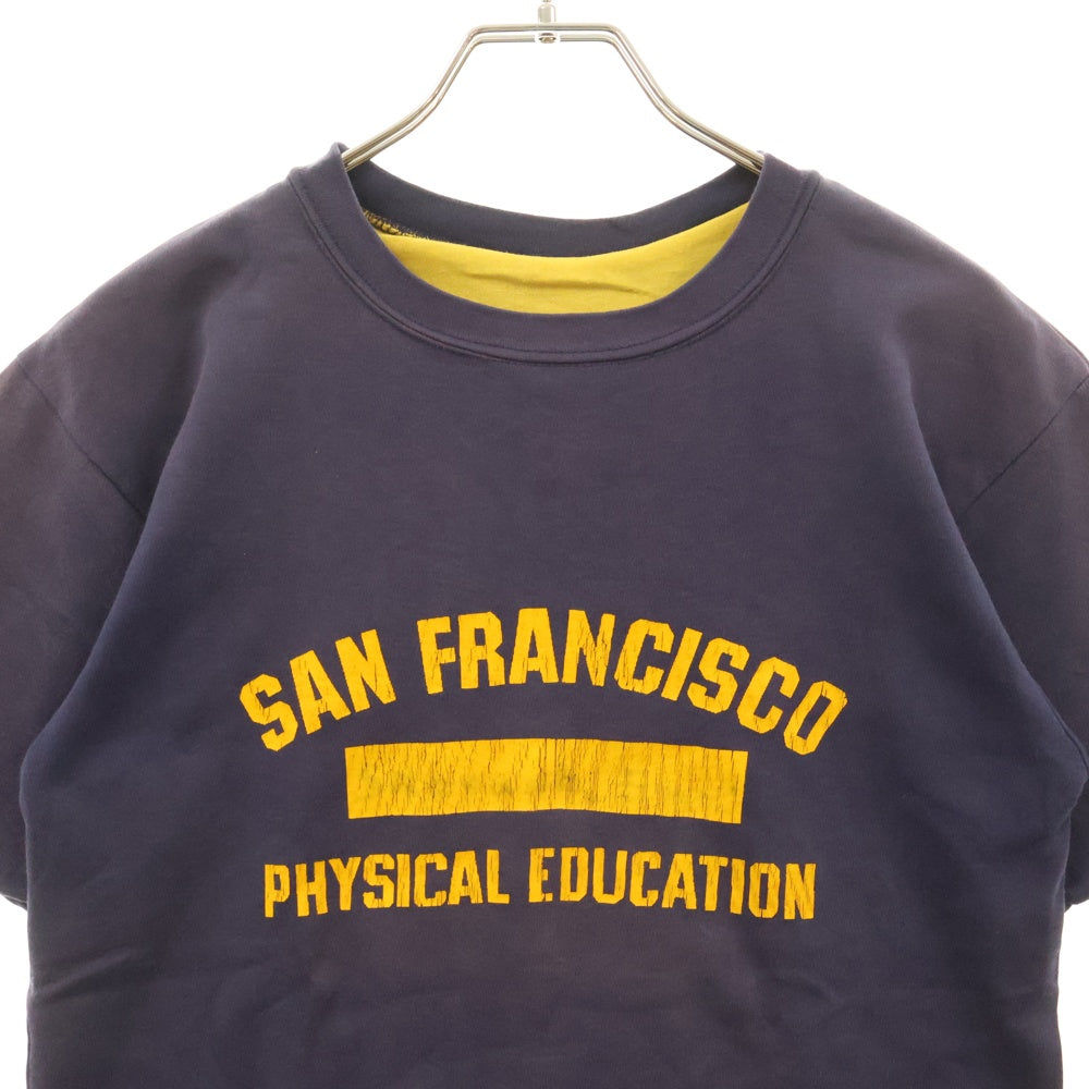 VINTAGE(ヴィンテージ) 70s SAN FRANCISCO サンフランシスコ ダブルフェイス Tシャツ 半袖カットソー ネイビー