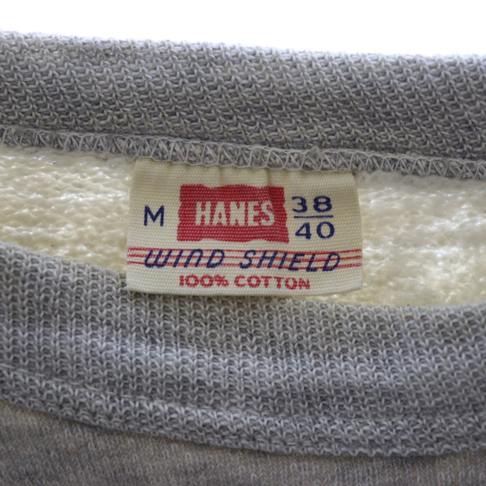 VINTAGE(ヴィンテージ) 60s HANES MIND SHIELD ラグランスリーブ スウェット グレー