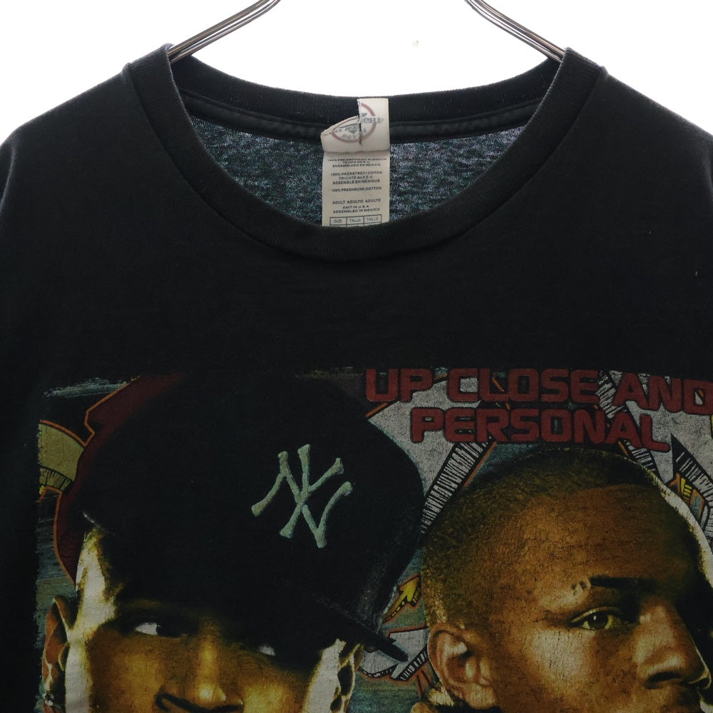 VINTAGE(ヴィンテージ) 90s CHRIS BROWN & BOW TEE フロントプリント半袖Tシャツ カットソー ブラック