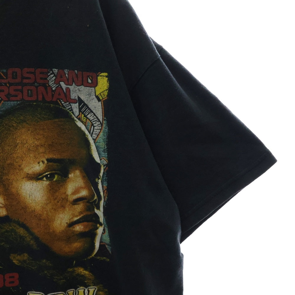 VINTAGE(ヴィンテージ) 90s CHRIS BROWN & BOW TEE フロントプリント半袖Tシャツ カットソー ブラック