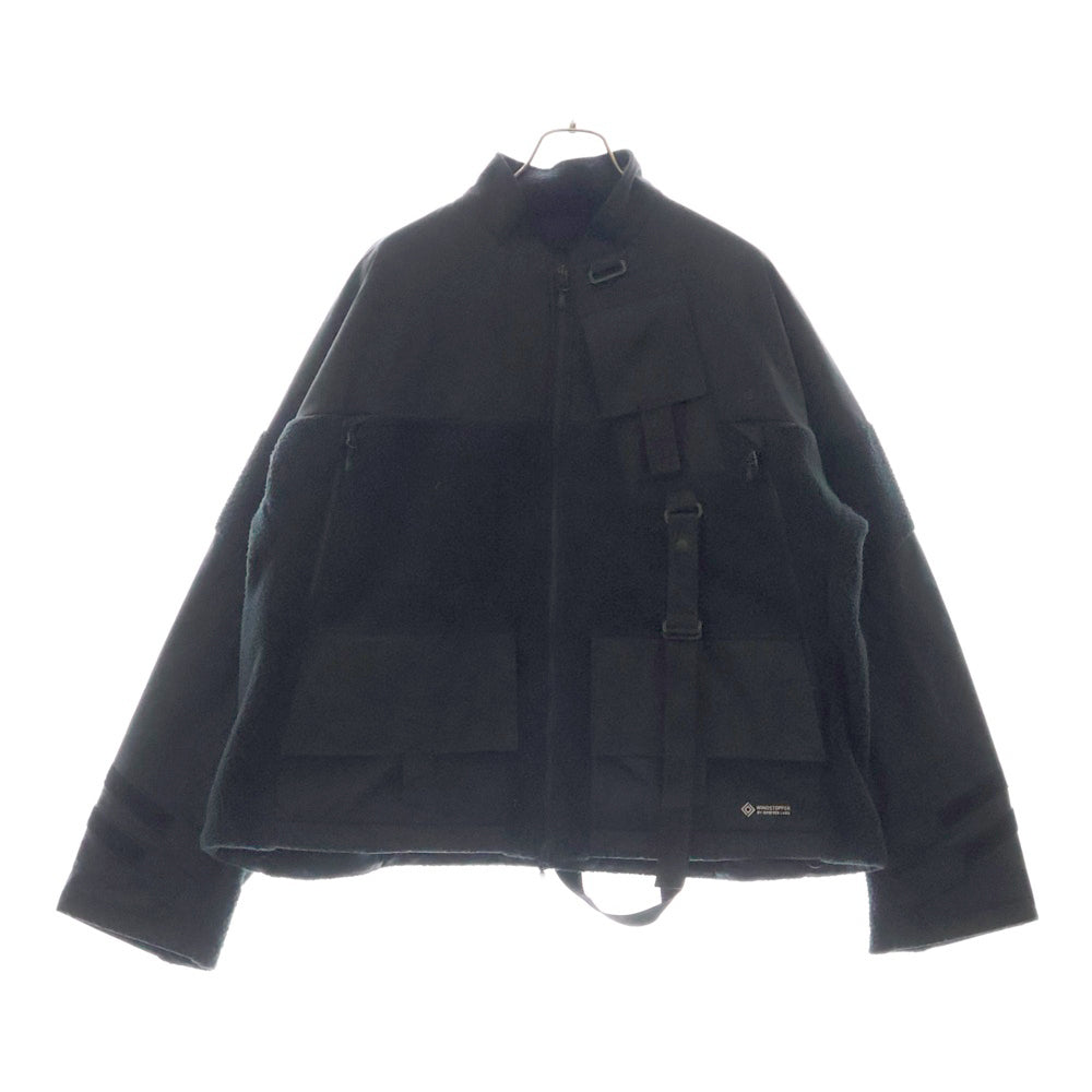 ALMOSTBLACK(オールモストブラック) ×D-VEC POLARTEC COAST GUARD.ZIP BLOUSON WINDSTOPPER BY GORE-TEX LABS VF-20800549 ポーラテック コート フリース ナイロン 切り替え ウィンドストッパー