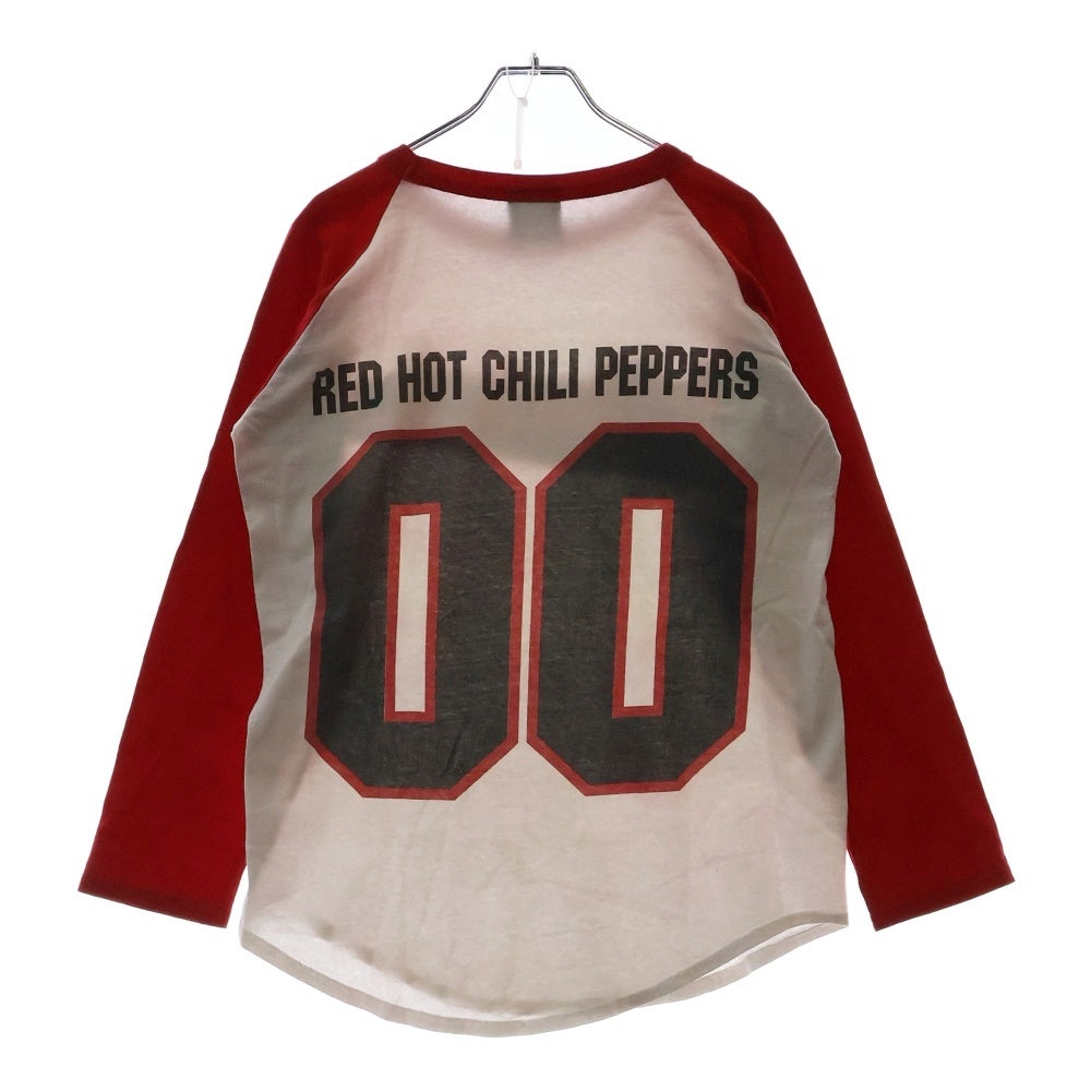 VINTAGE(ヴィンテージ) 90s RED HOT CHILI PEPPERS Californication レッドホットチリペッパーズ カリフォルニケイション ラグランスリーブ Tシャツ 長袖カットソー ホワイト/レッド
