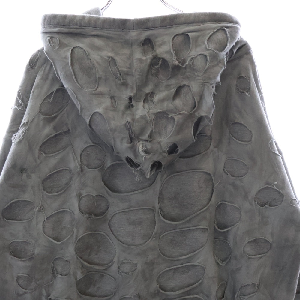 ALEXANDER DIGENOVA(アレキサンダーディジェノバ) 23AW NEW YORK HOODIE FADED デストロイ加工 ジップアプパーカー フーディー グレー