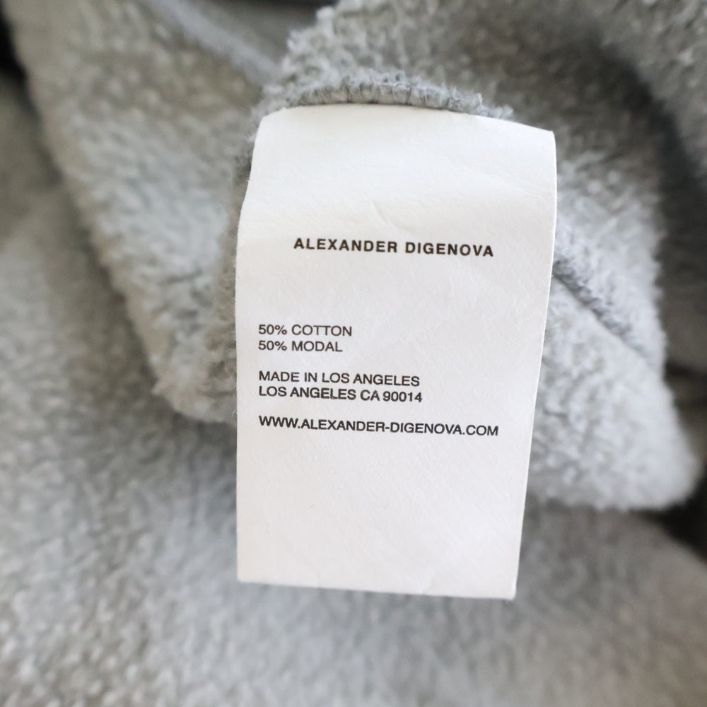 ALEXANDER DIGENOVA(アレキサンダーディジェノバ) 23AW NEW YORK HOODIE FADED デストロイ加工 ジップアプパーカー フーディー グレー
