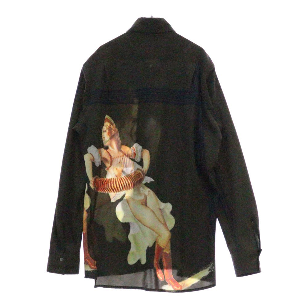 Yohji Yamamoto POUR HOMME(ヨウジヤマモト プールオム) 01AW ARCHIVE ギャングスター期 ピンナップガールシャツ 長袖シャツ
