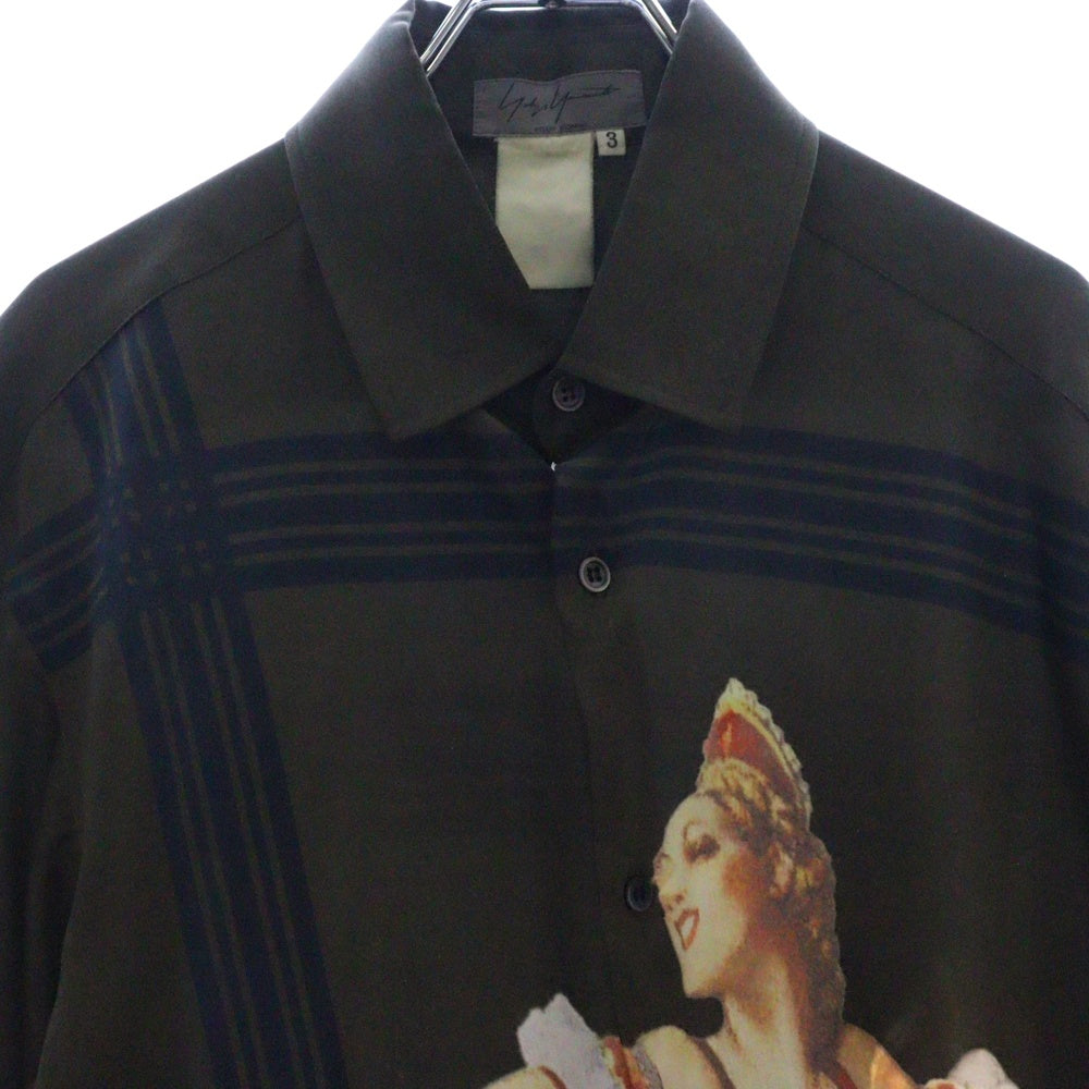 Yohji Yamamoto POUR HOMME(ヨウジヤマモト プールオム) 01AW ARCHIVE ギャングスター期 ピンナップガールシャツ 長袖シャツ