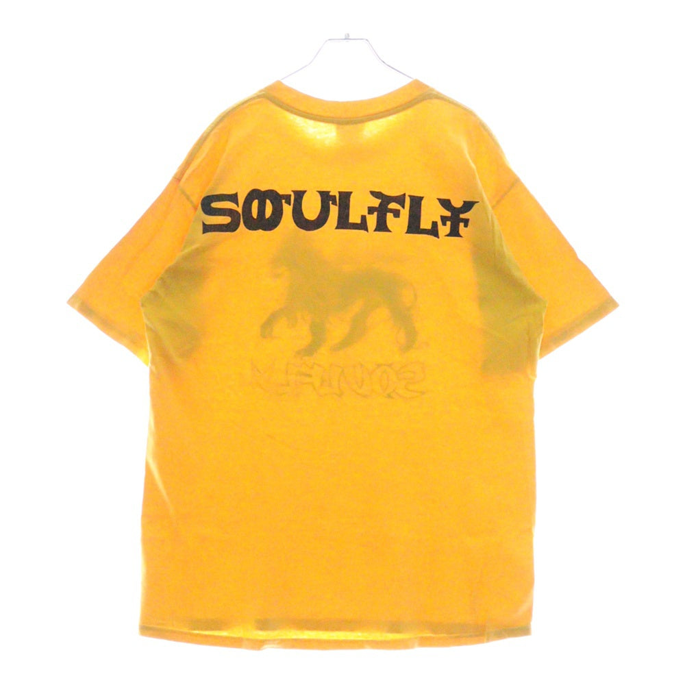 VINTAGE(ヴィンテージ) 00S SOULFLY 両面プリント 半袖Tシャツ イエロー