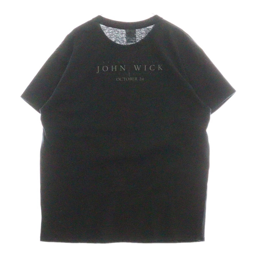 VINTAGE(ヴィンテージ) 10s John Wick ジョン・ウィック キアヌリーブス 両面プリント Tシャツ 半袖 カットソー ブラック