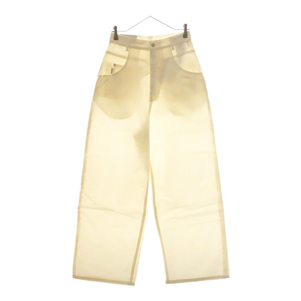 HED MAYNER(ヘドメイナー) 24SS Wide Leg Trousers HMMY67001A ワイド パンツ ホワイト