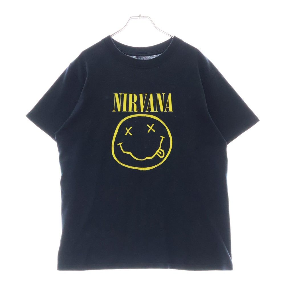 VINTAGE(ヴィンテージ) 00s NIRVANA SMILE 2003 ニルヴァーナ スマイル Tシャツ 半袖カットソー ネイビー