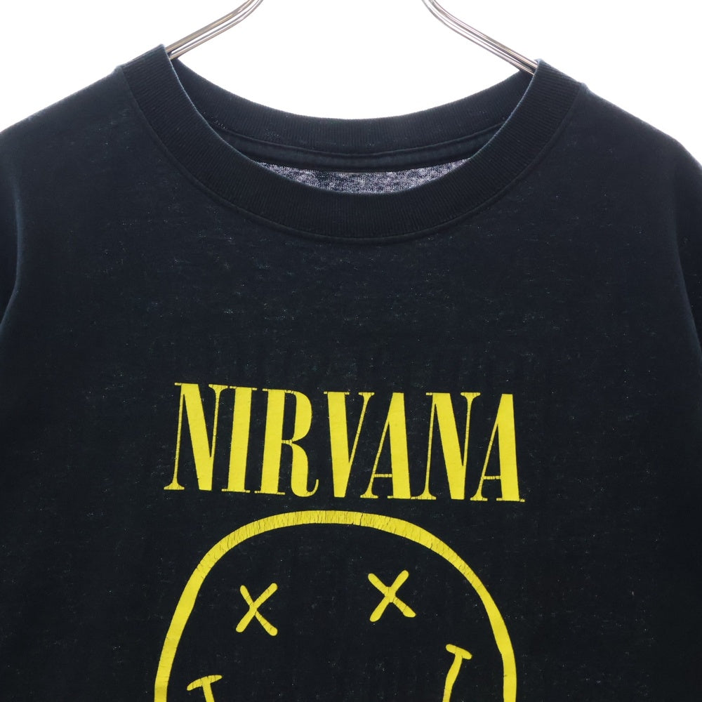 VINTAGE(ヴィンテージ) 00s NIRVANA SMILE 2003 ニルヴァーナ スマイル Tシャツ 半袖カットソー ネイビー