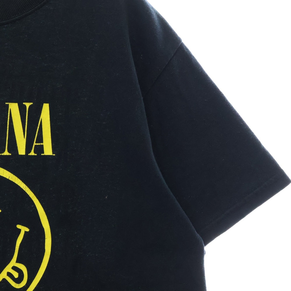 VINTAGE(ヴィンテージ) 00s NIRVANA SMILE 2003 ニルヴァーナ スマイル Tシャツ 半袖カットソー ネイビー